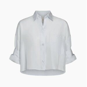 NWOT TWP Women's M/L Silk Habotai Follow Designer Next Ex Button Down Shirt